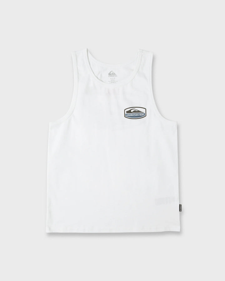 Quiksilver Men's Shapers Crest Tank Top - White - Sun Diego Boardshop