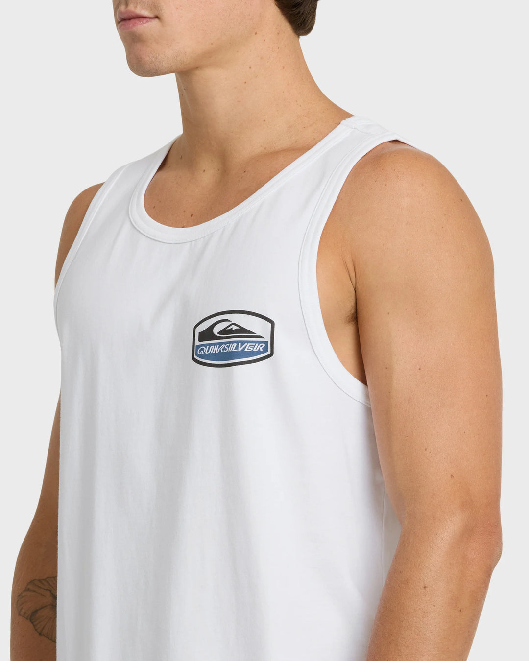Quiksilver Men's Shapers Crest Tank Top - White - Sun Diego Boardshop