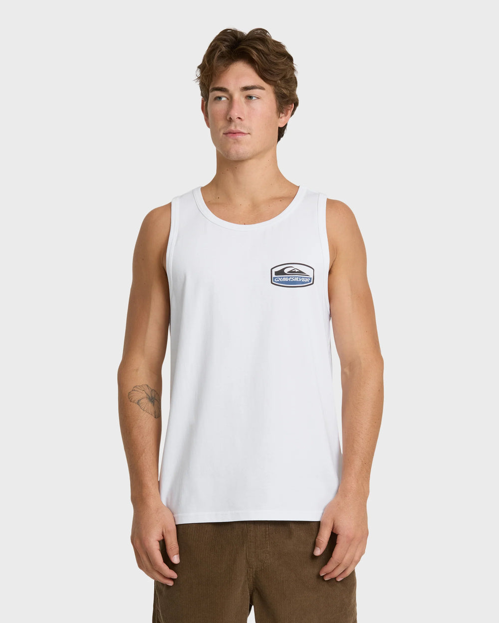 Quiksilver Men's Shapers Crest Tank Top - White - Sun Diego Boardshop