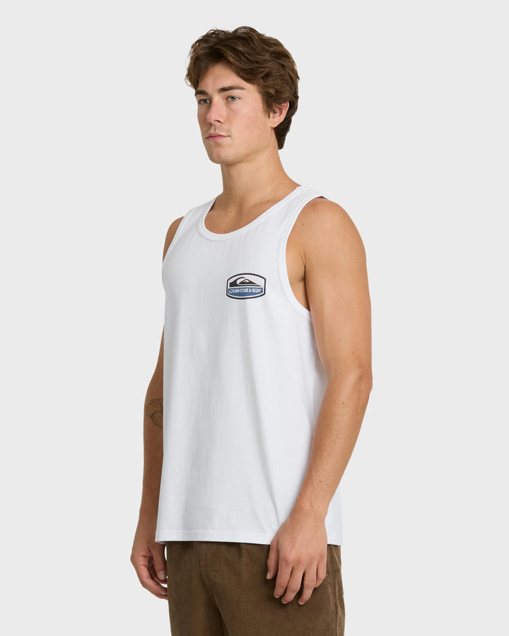 Quiksilver Men's Shapers Crest Tank Top - White - Sun Diego Boardshop