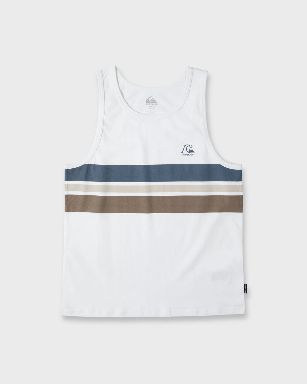Quiksilver Men's Original Stripe Tank Top - White - Sun Diego Boardshop