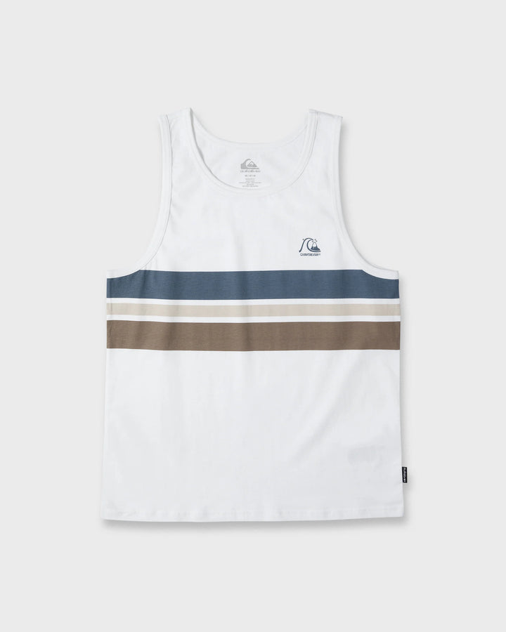 Quiksilver Men's Original Stripe Tank Top - White - Sun Diego Boardshop