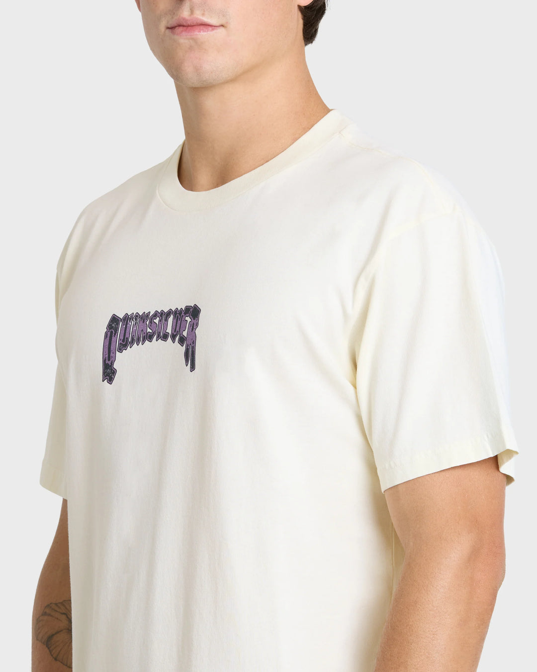 Quiksilver Men's Unlocked Pigment Dye Short Sleeve Knit T-Shirt - Silver Birch - Sun Diego Boardshop