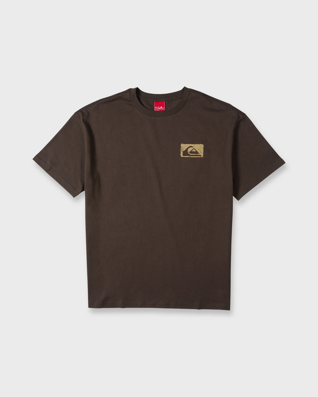 Quiksilver Men's Young Guns Impaired Embellishment Short Sleeve Cotton T-Shirt - Java - Sun Diego Boardshop
