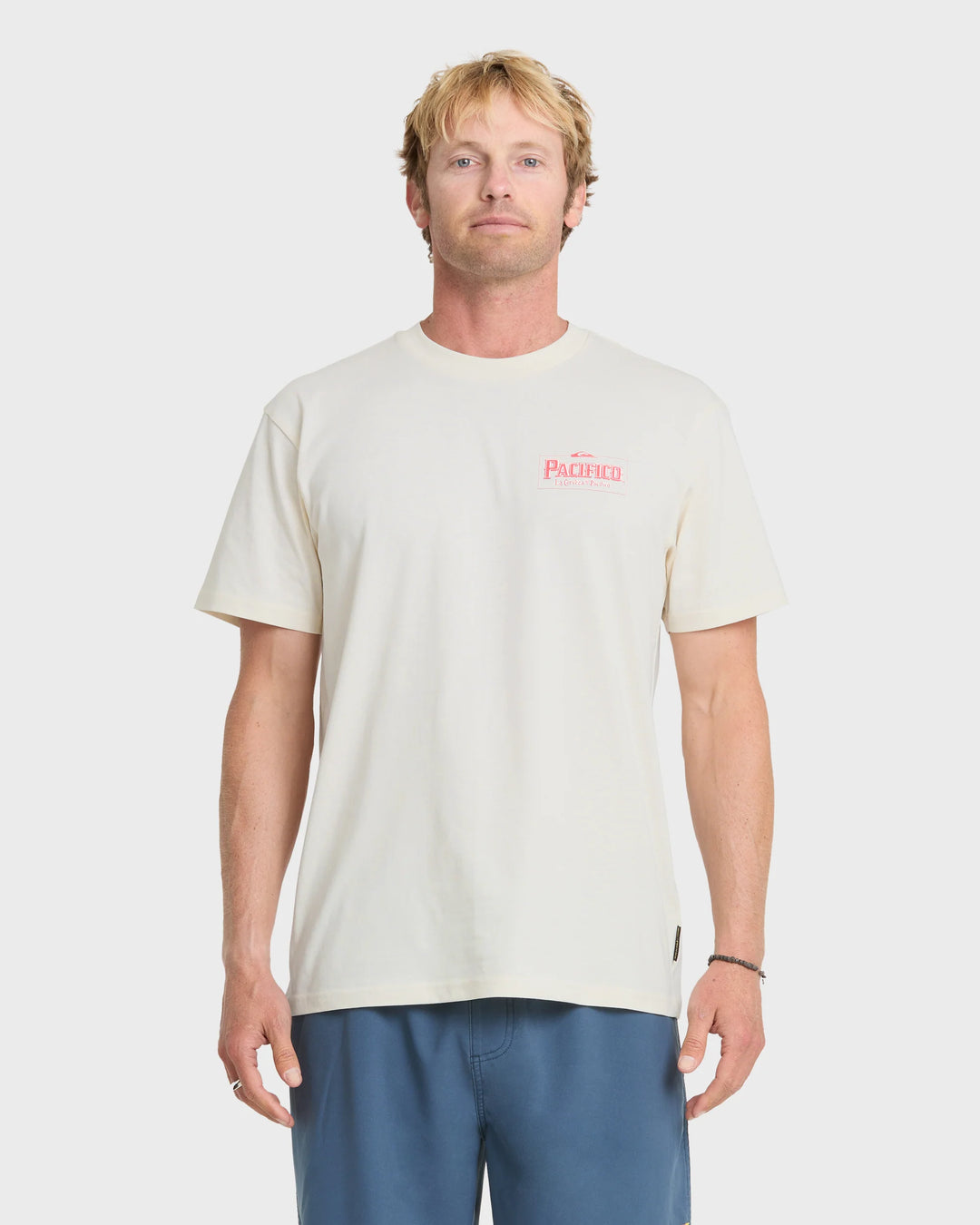 Quiksilver Men's Pacifico Sayulita Cruising Short Sleeve Cotton T-Shirt - Tofu - Sun Diego Boardshop