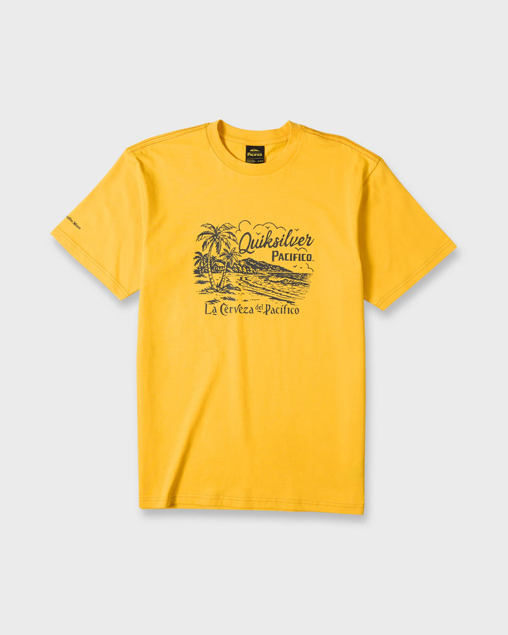 Quiksilver Men's Pacifico Coastal Paradise Short Sleeve Knit T-Shirt - Sunshine - Sun Diego Boardshop
