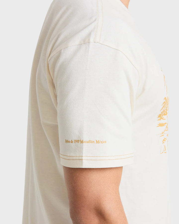 Quiksilver Men's Pacifico Coastal Paradise Short Sleeve Cotton T-Shirt - Tofu - Sun Diego Boardshop