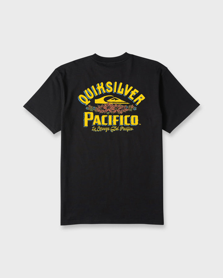 Quiksilver Men's Pacifico Signage Short Sleeve Knit T-Shirt - Black - Sun Diego Boardshop