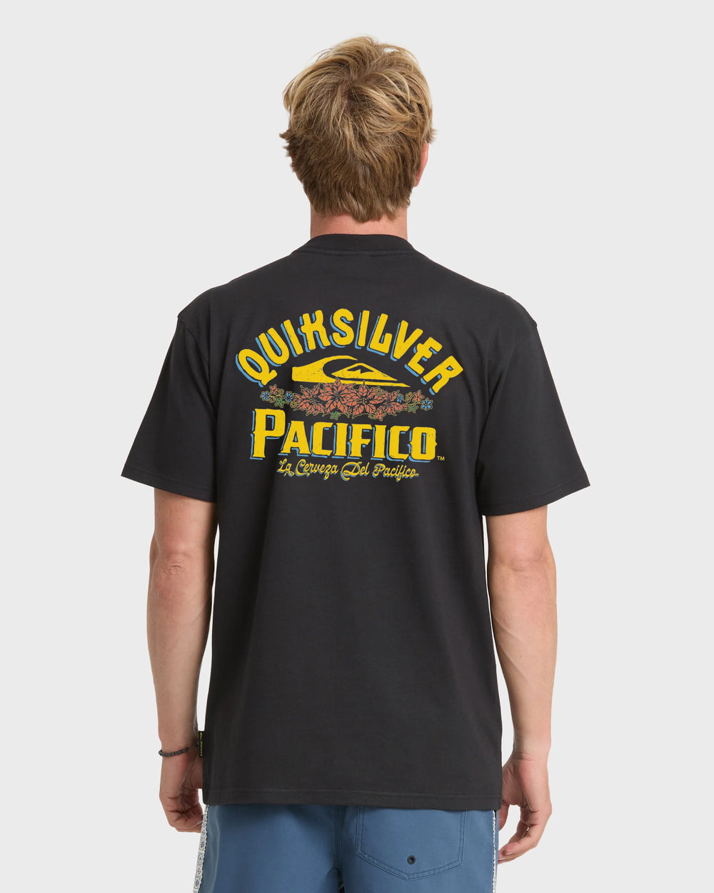 Quiksilver Men's Pacifico Signage Short Sleeve Knit T-Shirt - Black - Sun Diego Boardshop