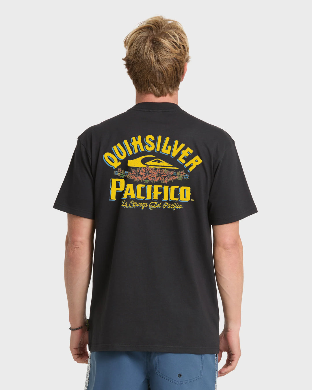 Quiksilver Men's Pacifico Signage Short Sleeve Knit T-Shirt - Black - Sun Diego Boardshop