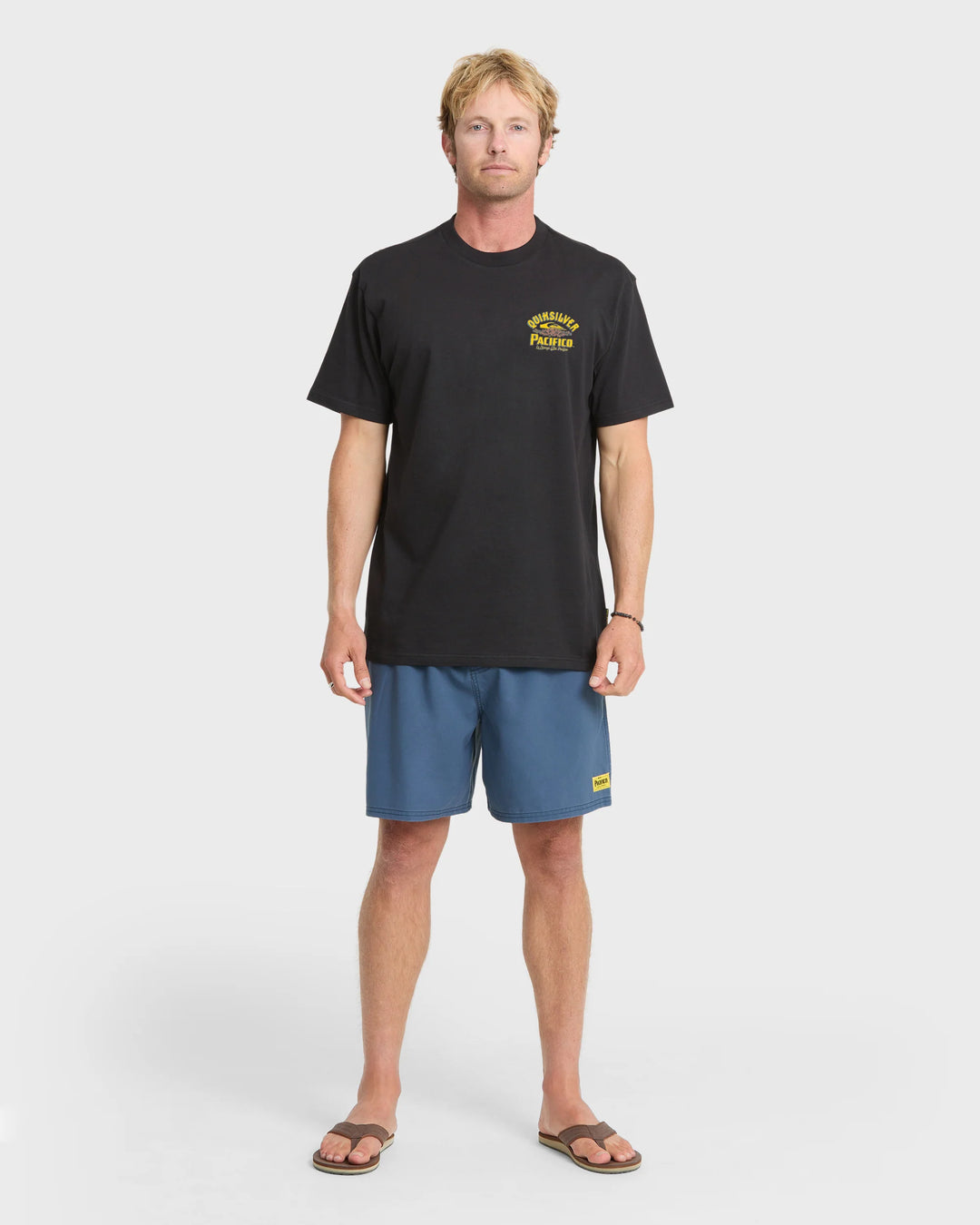 Quiksilver Men's Pacifico Signage Short Sleeve Knit T-Shirt - Black - Sun Diego Boardshop