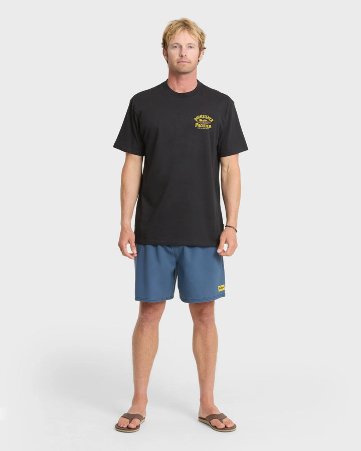 Quiksilver Men's Pacifico Signage Short Sleeve Knit T-Shirt - Black - Sun Diego Boardshop