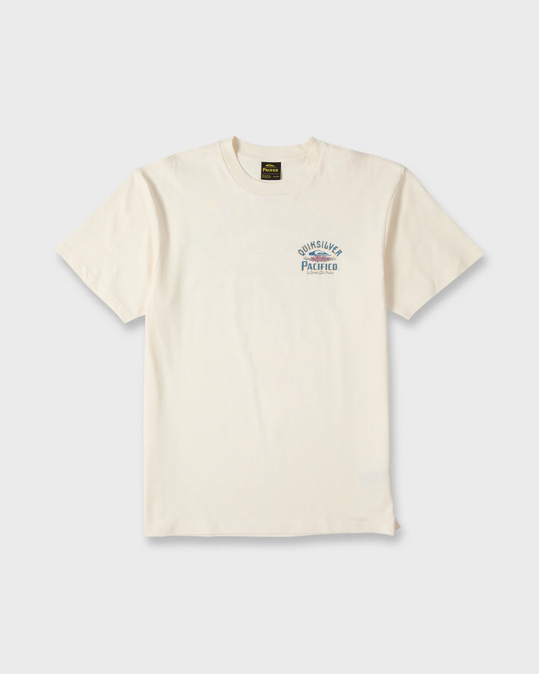 Quiksilver Men's Pacifico Signage Short Sleeve Knit T-Shirt - Tofu - Sun Diego Boardshop