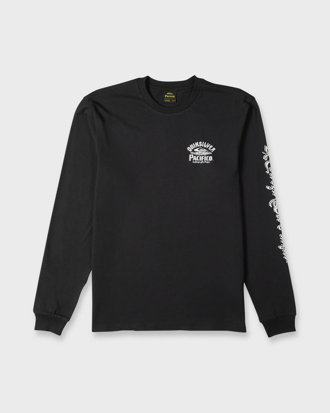 Quiksilver Men's Pacifico Signage Long Sleeve Knit T-Shirt - Black - Sun Diego Boardshop