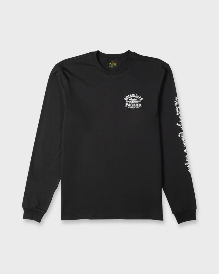 Quiksilver Men's Pacifico Signage Long Sleeve Knit T-Shirt - Black - Sun Diego Boardshop