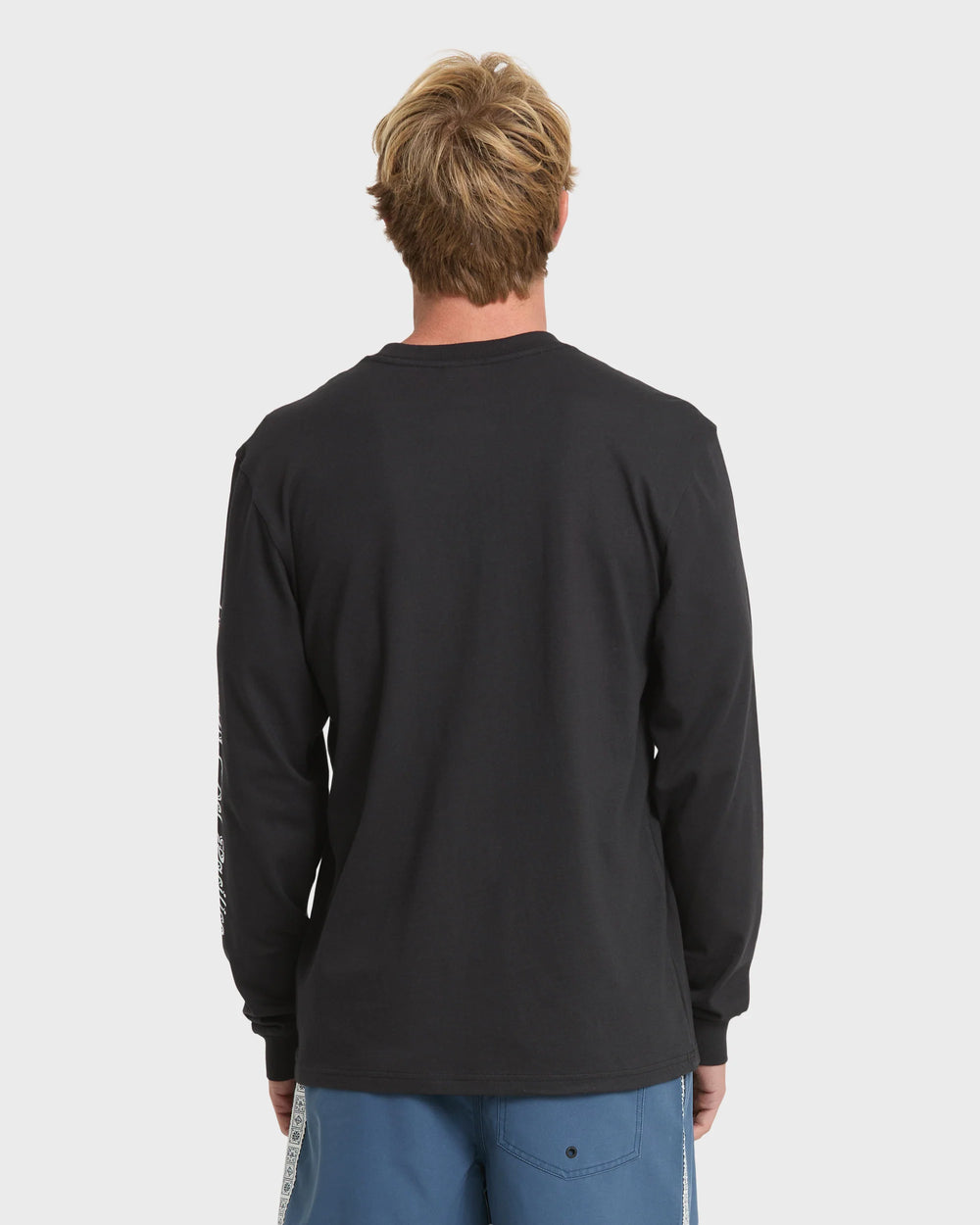 Quiksilver Men's Pacifico Signage Long Sleeve Knit T-Shirt - Black - Sun Diego Boardshop