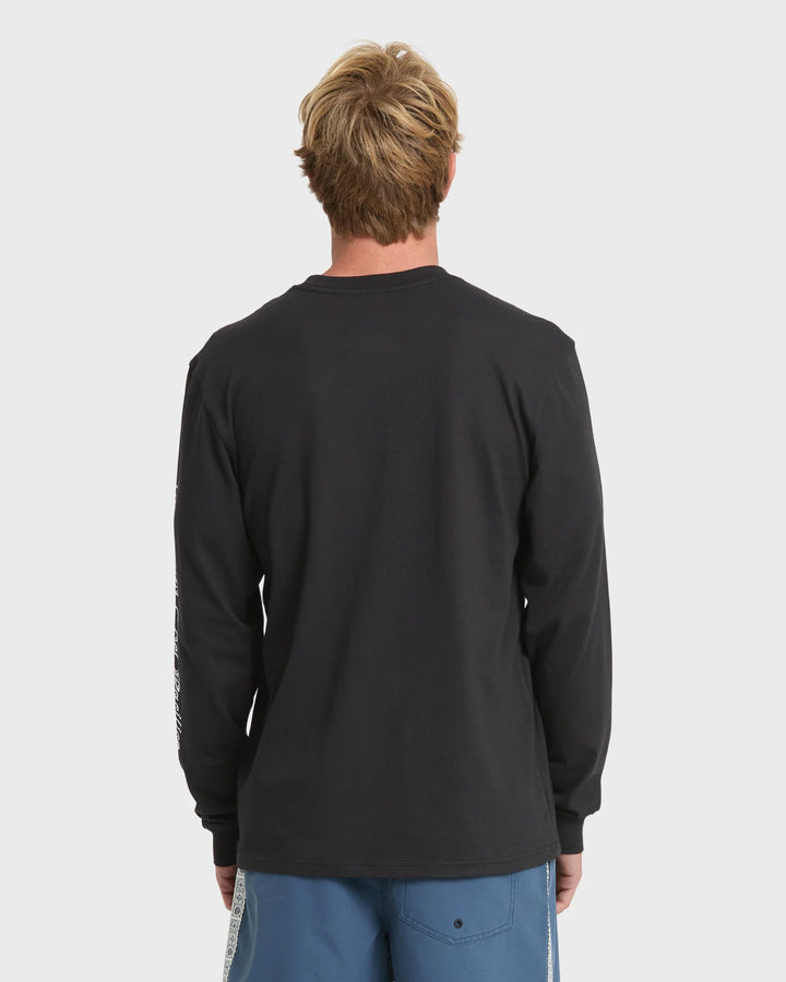 Quiksilver Men's Pacifico Signage Long Sleeve Knit T-Shirt - Black - Sun Diego Boardshop