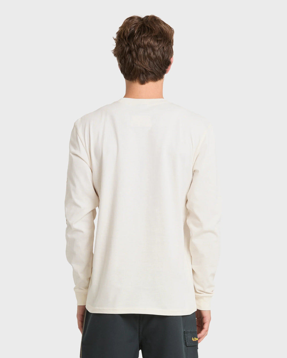 Quiksilver Men's Pacifico Signage Long Sleeve Knit T-Shirt - Tofu - Sun Diego Boardshop