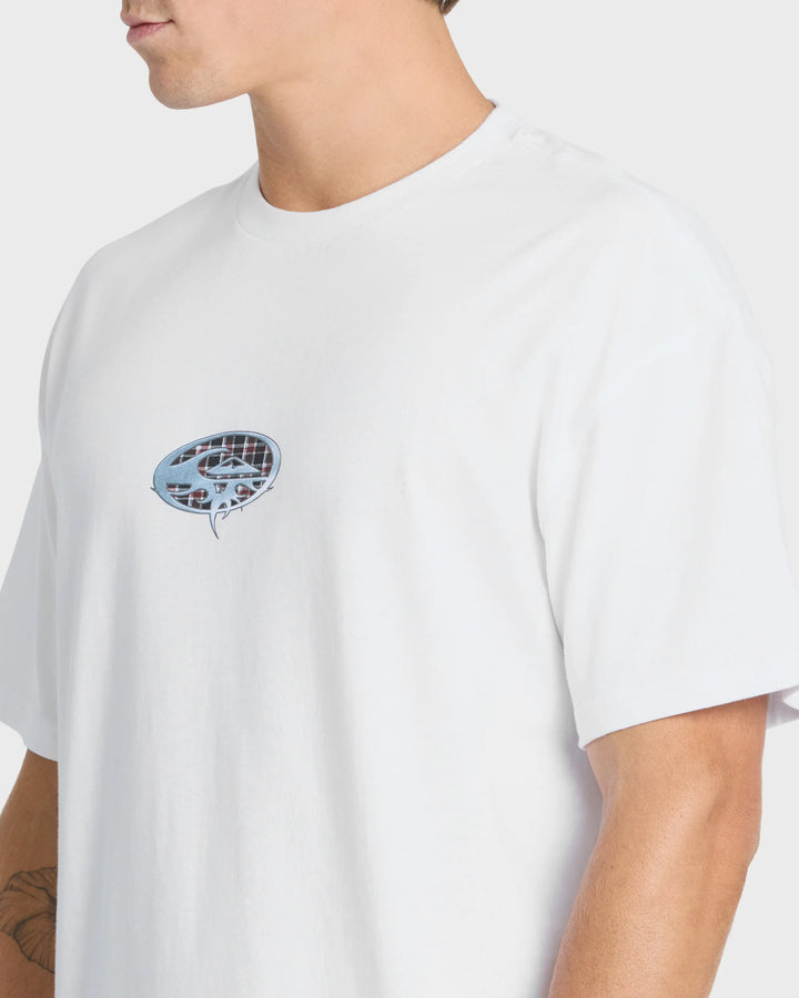 Quiksilver Men's Chrome Thorn Mercury Short Sleeve Knit T-Shirt - White - Sun Diego Boardshop