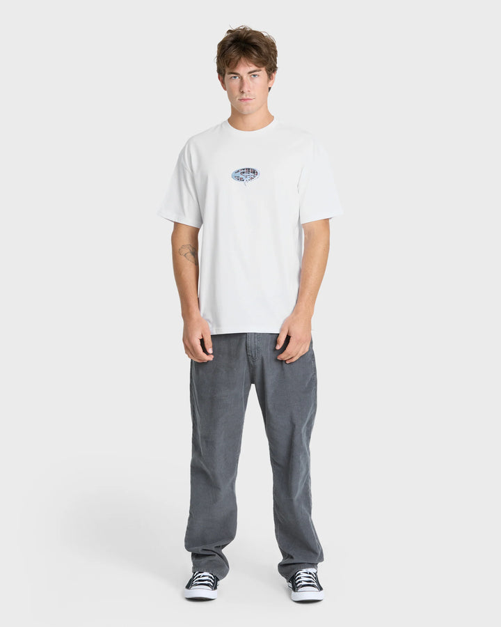 Quiksilver Men's Chrome Thorn Mercury Short Sleeve Knit T-Shirt - White - Sun Diego Boardshop