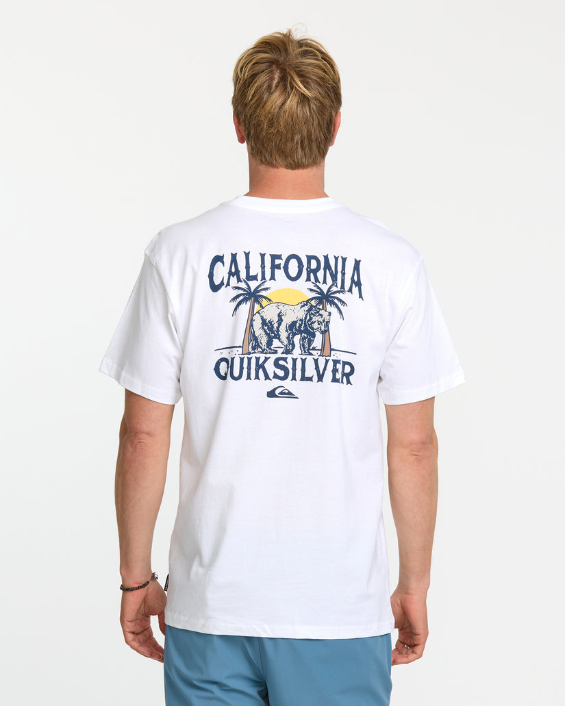 Quiksilver Ca Bear Set T-Shirt - White - Sun Diego Boardshop