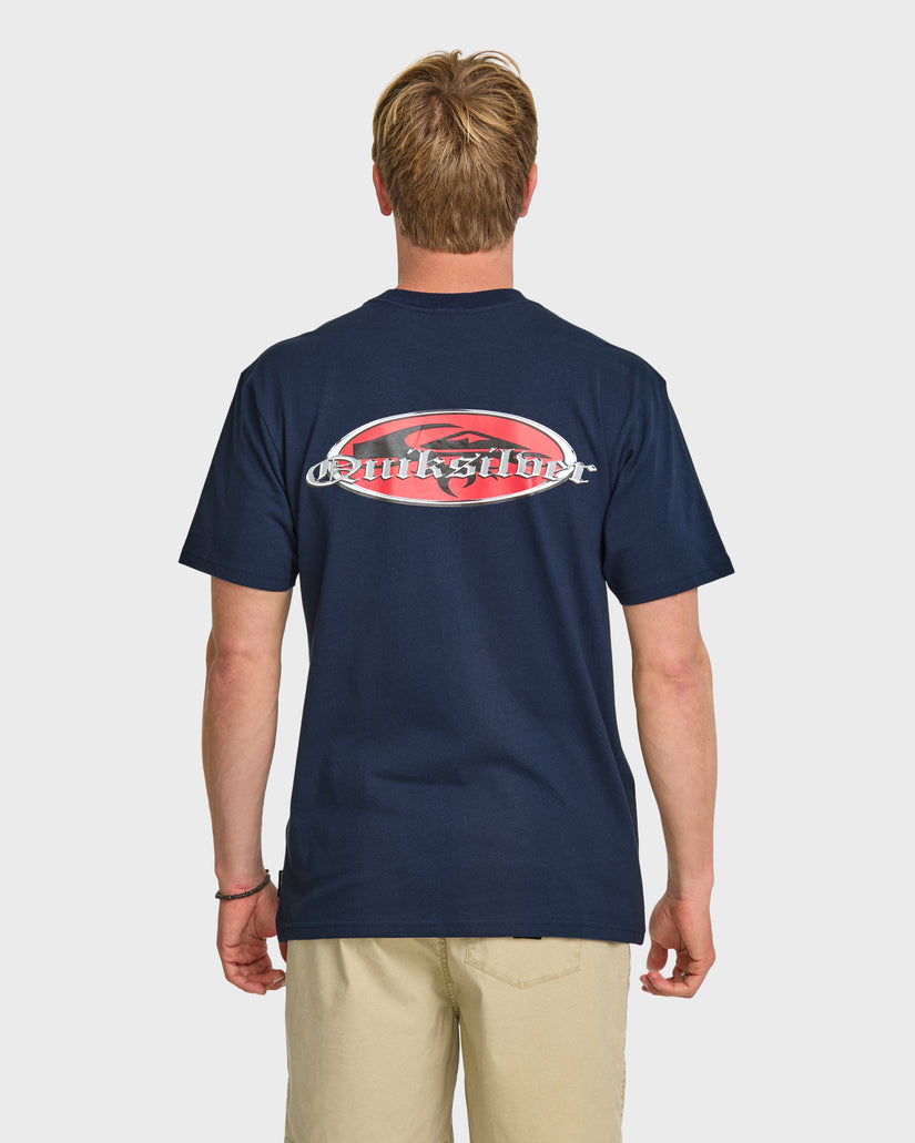 Quiksilver Chrome English Mercury T-Shirt - Black Iris - Sun Diego Boardshop