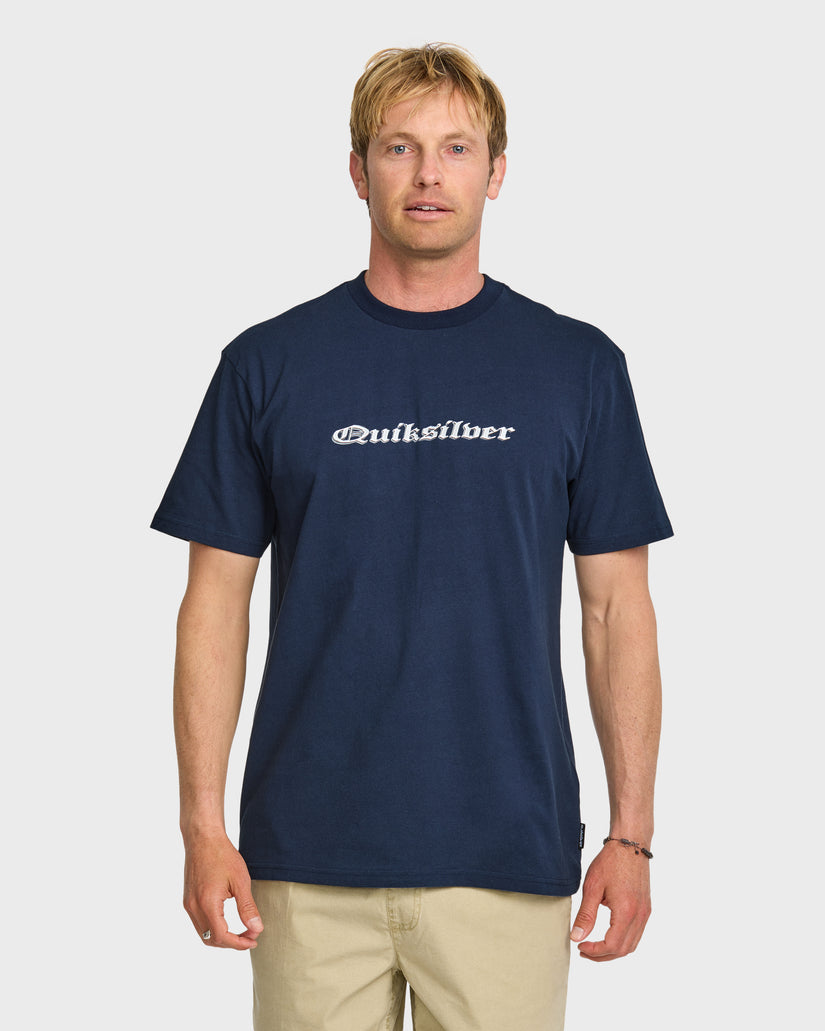Quiksilver Chrome English Mercury T-Shirt - Black Iris - Sun Diego Boardshop
