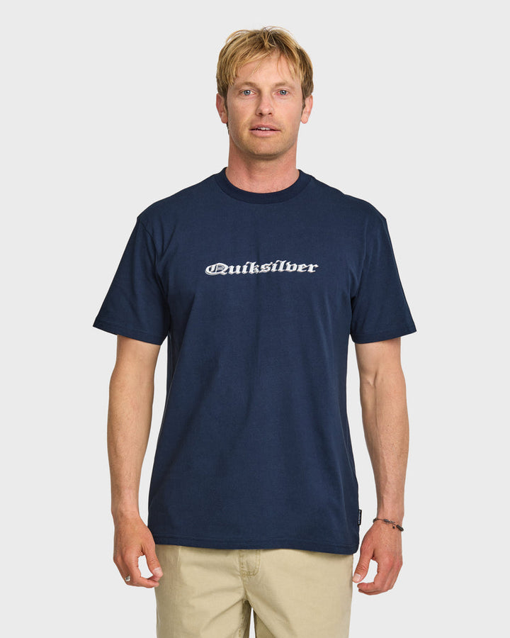 Quiksilver Chrome English Mercury T-Shirt - Black Iris - Sun Diego Boardshop