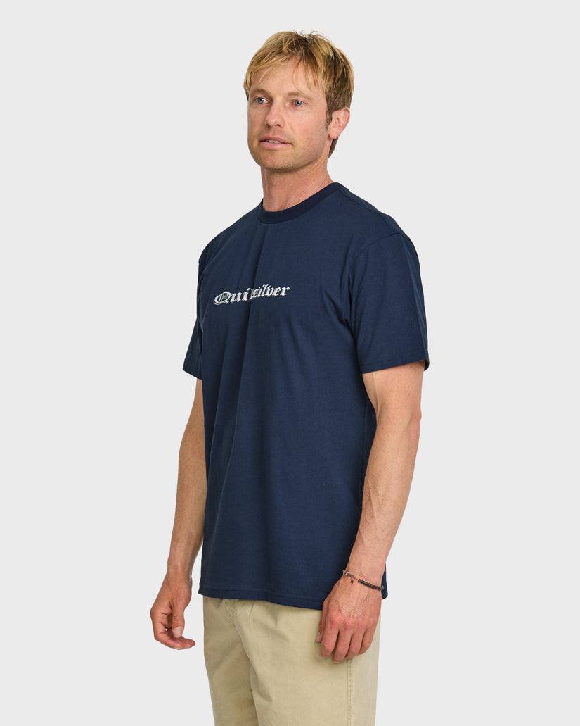 Quiksilver Chrome English Mercury T-Shirt - Black Iris - Sun Diego Boardshop