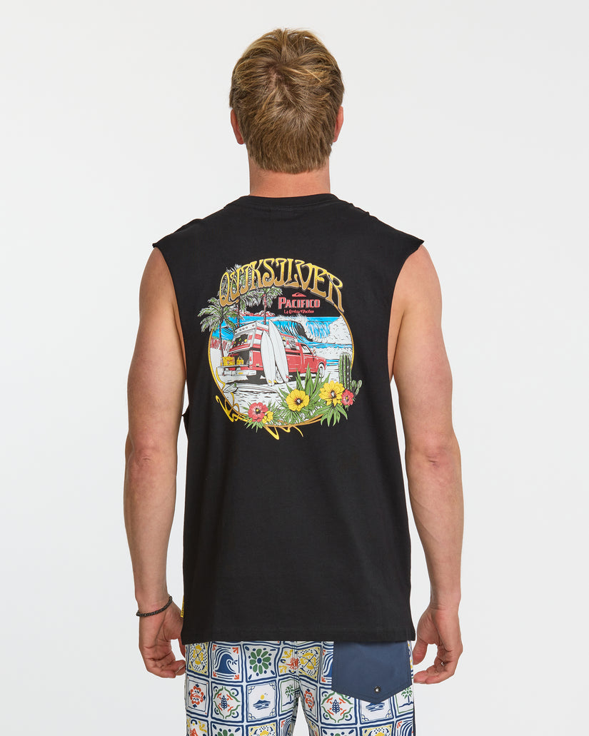 Quiksilver Quiksilver X Pacifico Search For Beauty Muscle Tee - Black - Sun Diego Boardshop