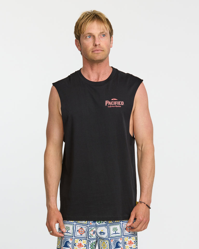 Quiksilver Quiksilver X Pacifico Search For Beauty Muscle Tee - Black - Sun Diego Boardshop