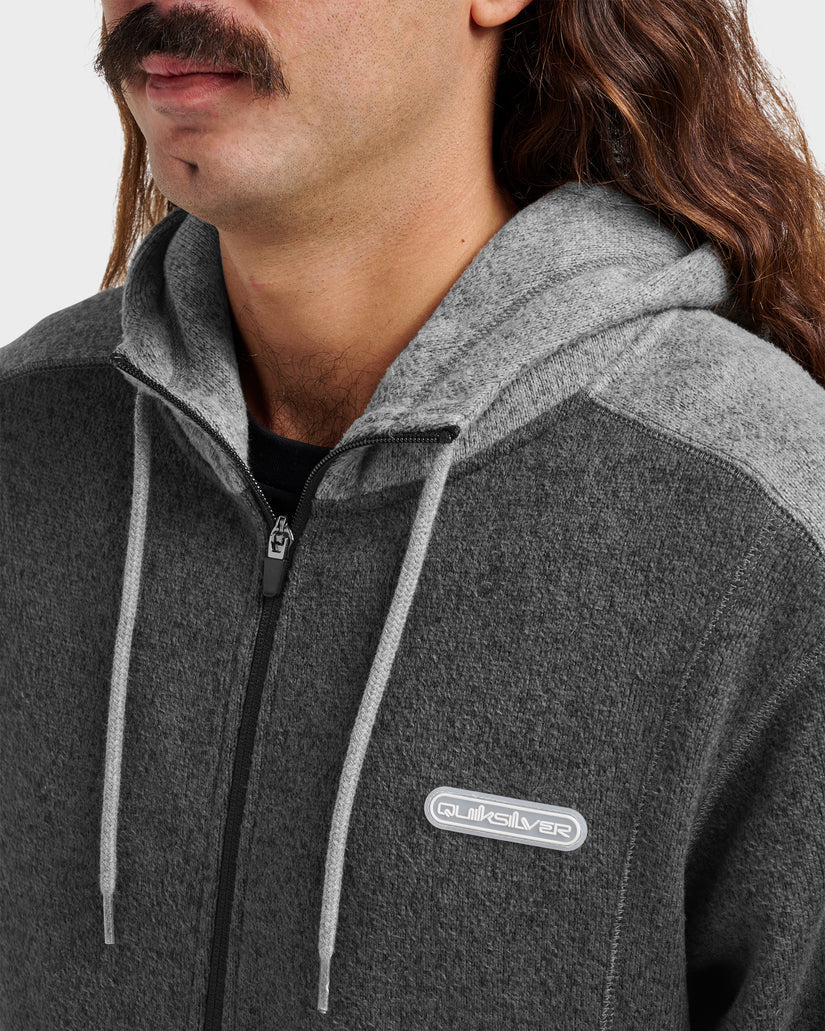 Quiksilver Keller Zip Hoodie - Black Heather