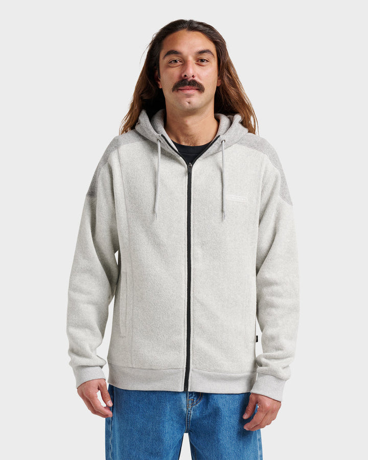 Quiksilver Keller Zip Hoodie - Light Grey Heather
