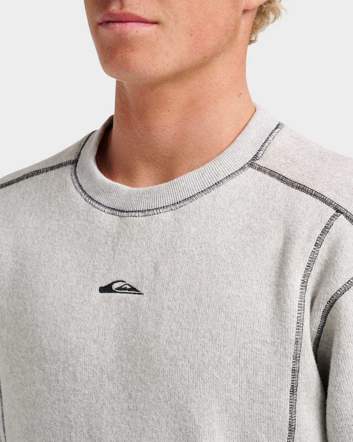 Quiksilver Killer Crewneck Sweatshirt - Light Grey Heather - Sun Diego Boardshop