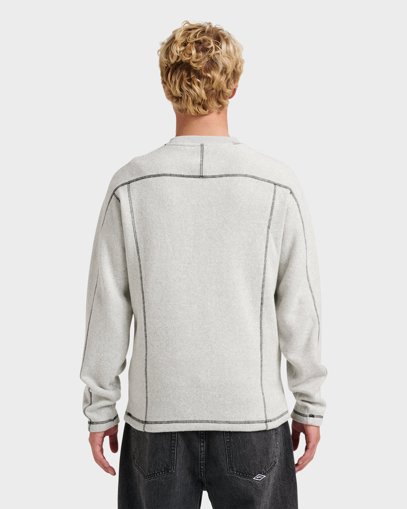 Quiksilver Killer Crewneck Sweatshirt - Light Grey Heather - Sun Diego Boardshop