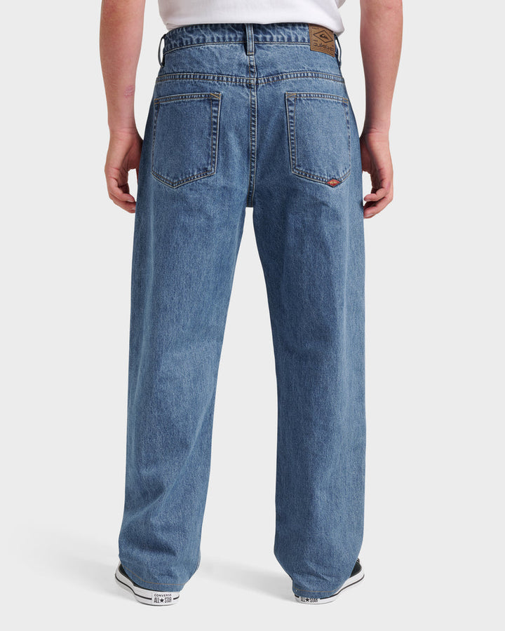 Quiksilver Baggy Denim Jeans Pants - Medium Indigo - Sun Diego Boardshop