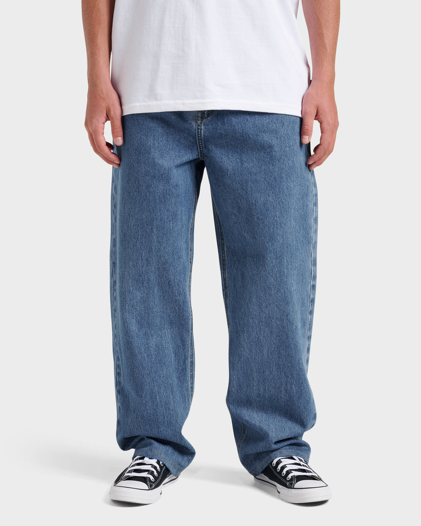 Quiksilver Baggy Denim Jeans Pants - Medium Indigo - Sun Diego Boardshop