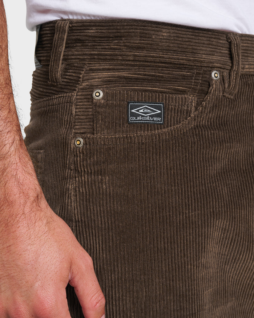 Quiksilver Landers Cord Pants - Chocolate Brown Cbro