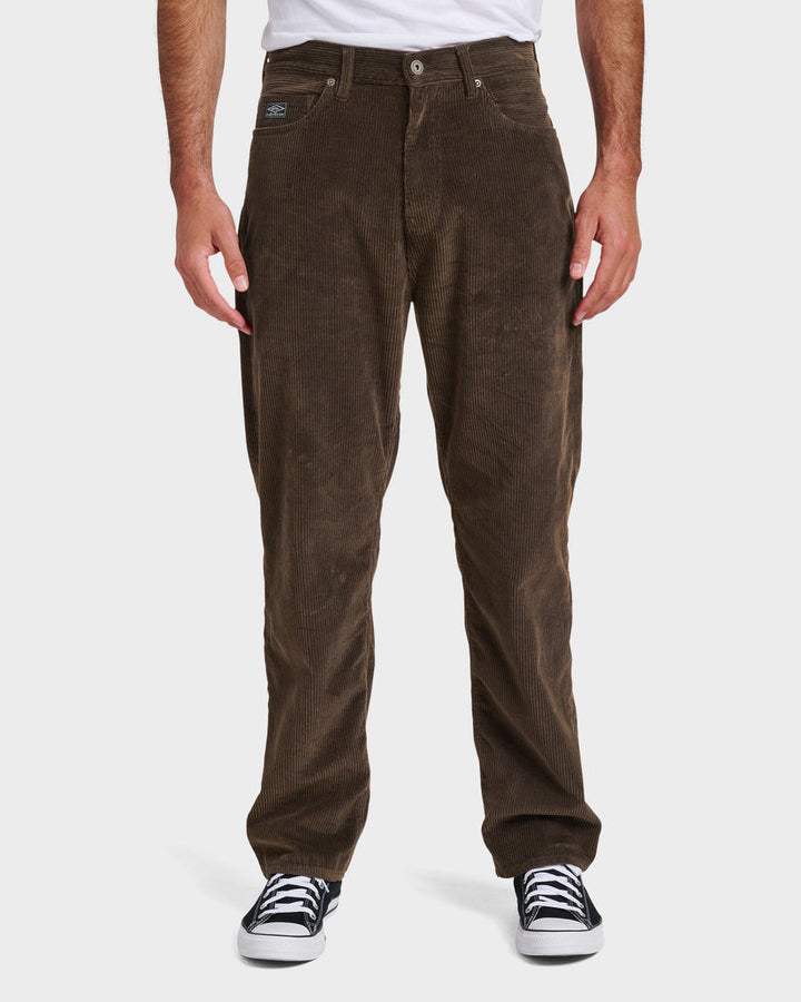 Quiksilver Landers Cord Pants - Chocolate Brown Cbro