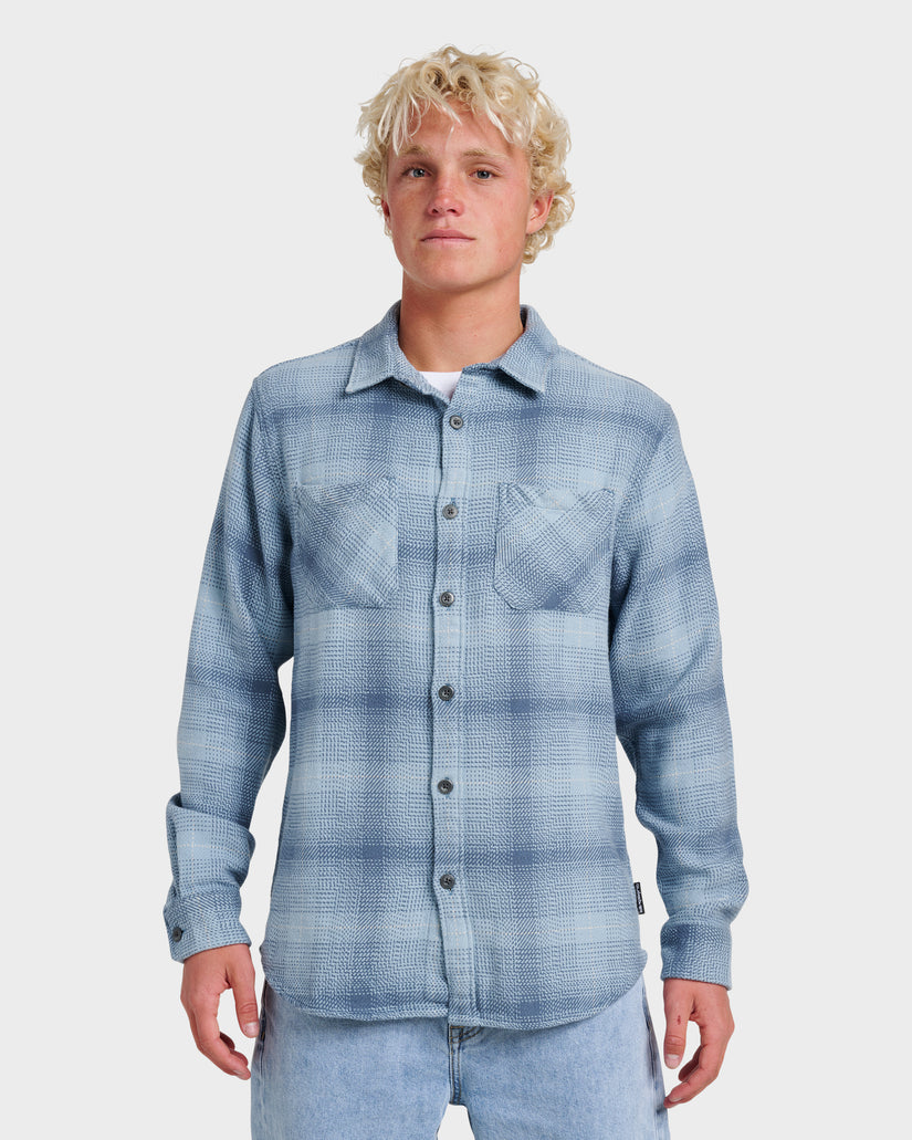 Quiksilver Dna Flannel Shirt - China Blue Chn