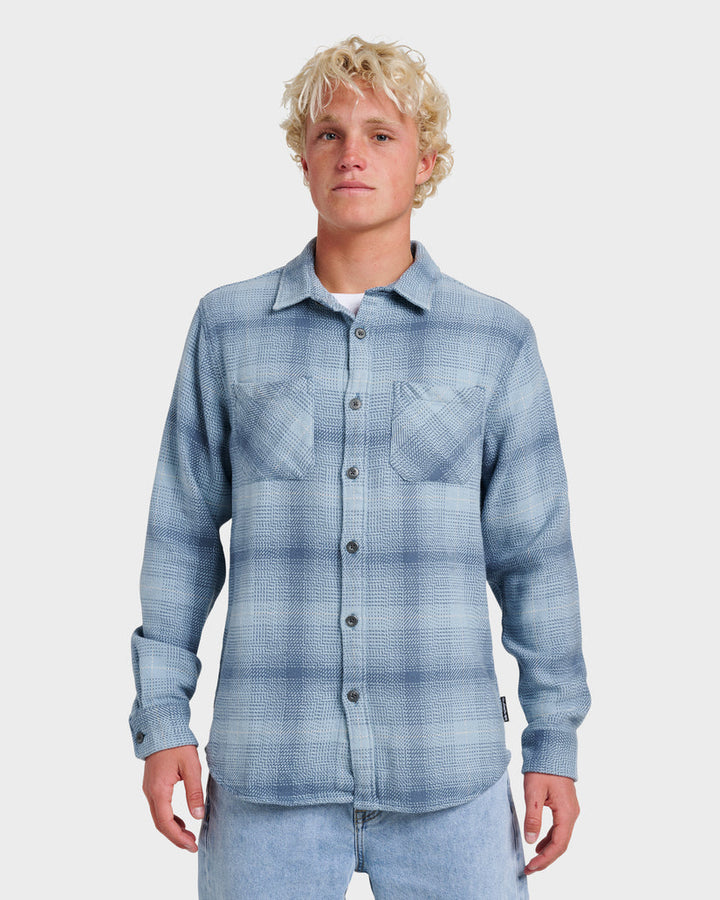 Quiksilver Dna Flannel Shirt - China Blue Chn