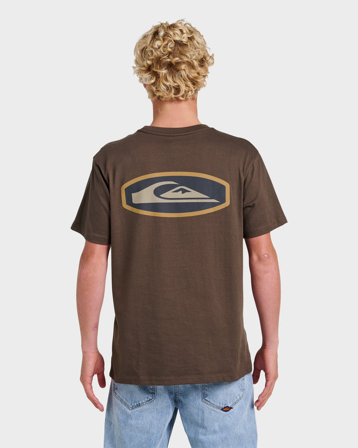 Quiksilver Stadium Emblem Classic T-Shirt - Chocolate Brown Cbro