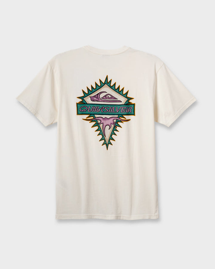 Quiksilver Liberty Spikes Pigment Dye T-Shirt - Snow White Sne