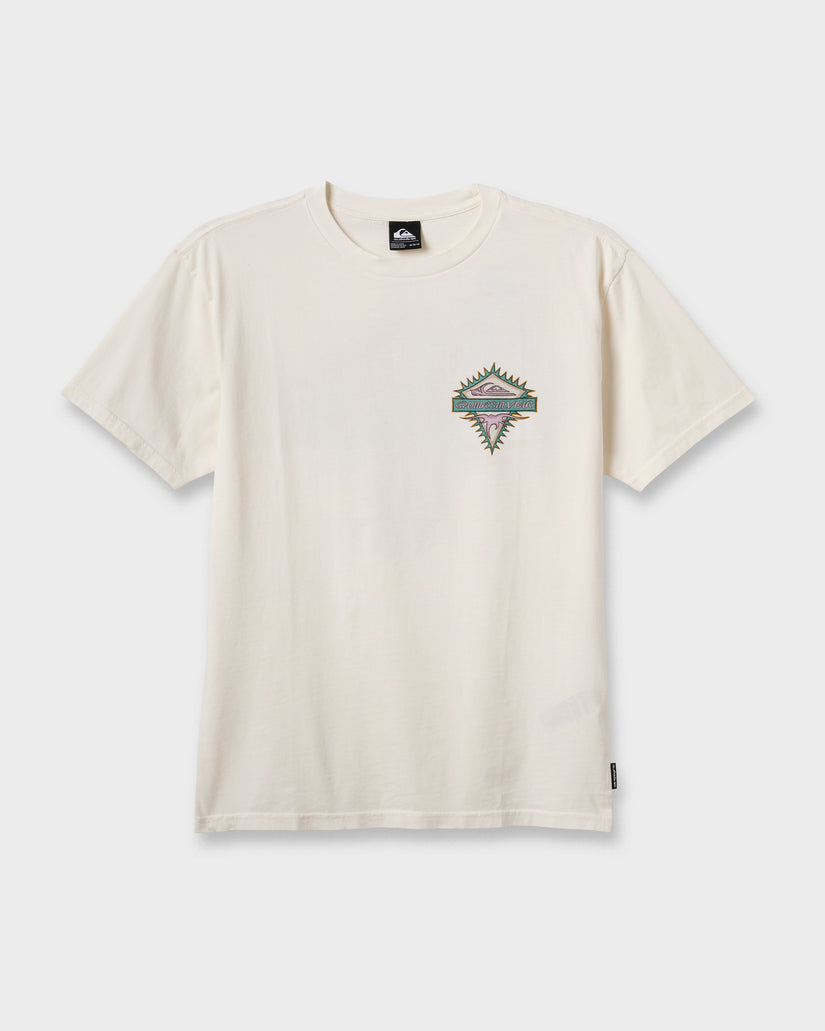 Quiksilver Liberty Spikes Pigment Dye T-Shirt - Snow White Sne - Sun Diego Boardshop