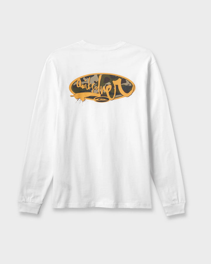Quiksilver Impaired Camo Long Sleeve T-Shirt - White