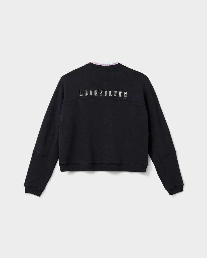 Quiksilver Women's Shallow Waters Henley Sweatshirt - Black - Sun Diego Boardshop