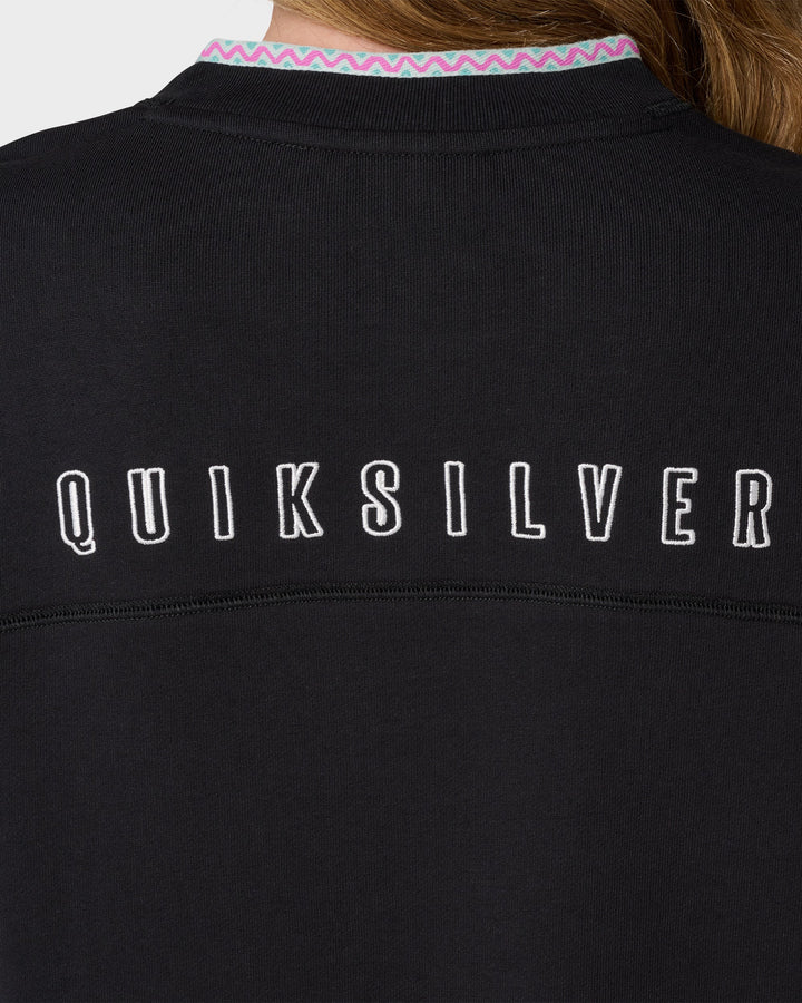 Quiksilver Women's Shallow Waters Henley Sweatshirt - Black - Sun Diego Boardshop
