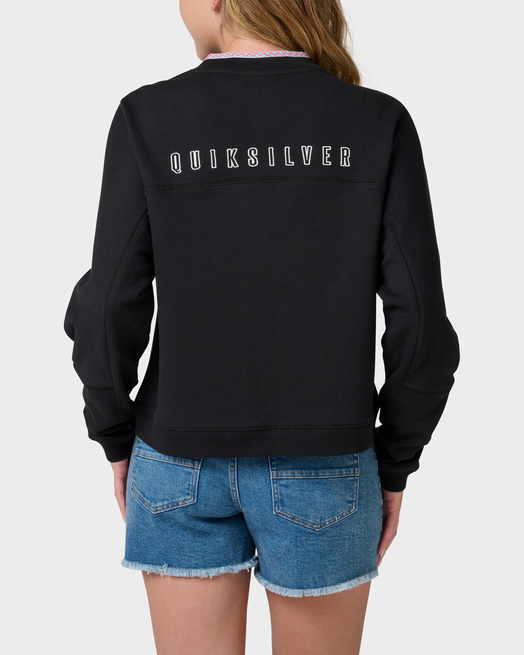 Quiksilver Women's Shallow Waters Henley Sweatshirt - Black - Sun Diego Boardshop