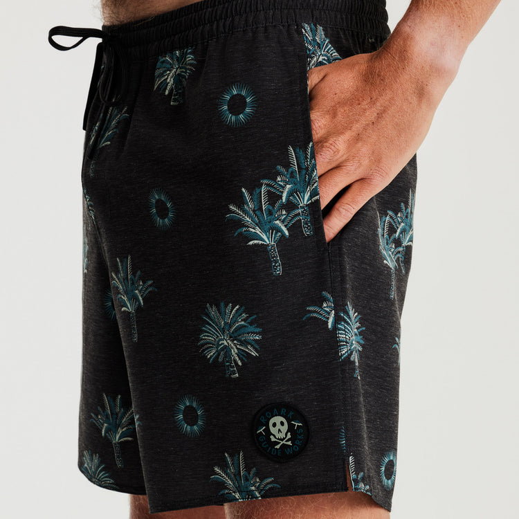 ROARK Shorey Boardshorts 16" - LA FRONDA BLACK - Sun Diego Boardshop