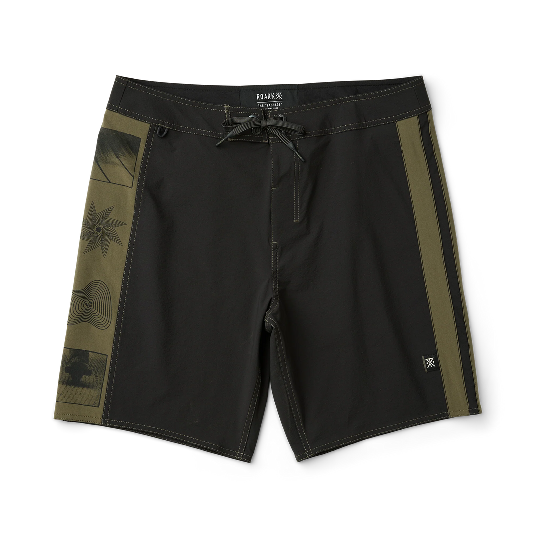 Roark Men's Passage Panel 18.5" Boardshorts - Black 2 - Sun Diego Boardshop